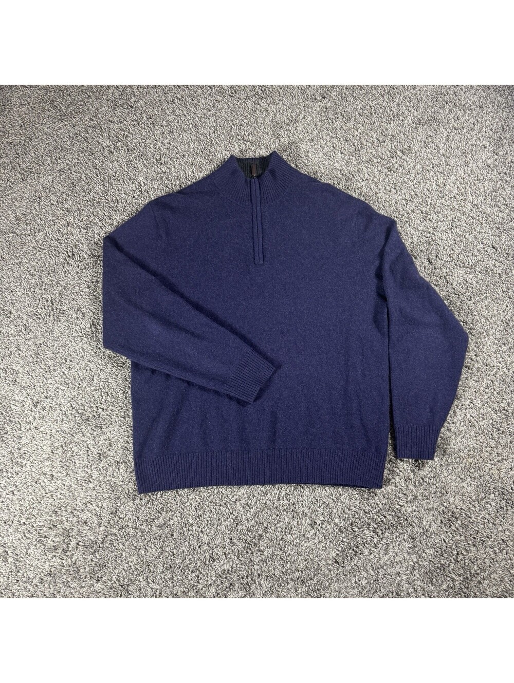 Allen Solly 100% CASHMERE zip neck Pullover Sweater Men's L Purple